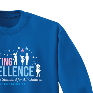 เสื้อสเวตเชิ้ตคอกลมสีน้ำเงินสำหรับทุกเพศ รุ่น Elevating Excellence ผ้าฟลีซนุ่ม สวมใส่สบาย แขนยาว แฟชั่นลำลอง เหมาะสำหรับใส่ในชีวิตประจำวัน - Product Image 3