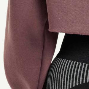 Meilleures ventes 2026 Nouvelle mode Sweat à capuche court pour femme avec logo imprimé sur le devant en toile, grandes tailles, streetwear automne-hiver - Product Image 6