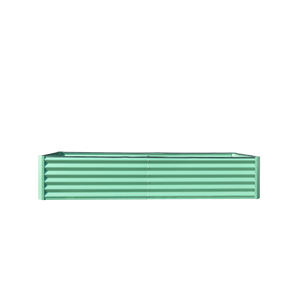 Aiuola Rialzata Grande 8x4x1.5 piedi in Metallo Zincato per Giardinaggio Esterno di Verdure e Frutta - Product Image 1