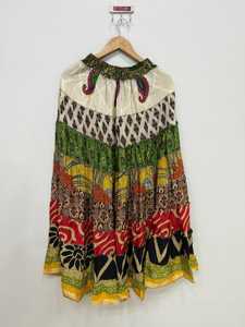 Silk Patchwork Boho Long <b>Skirt</b>, Colorful <b>Gypsy</b> Maxi <b>Skirt</b>, Handmade Tiered <b>Skirt</b>, Hippie Festival <b>Skirts</b>, Gift For Her - Product Image 2