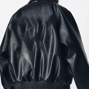 Chaqueta de Cuero Sintético de Gran Tamaño, Estilo Vintage, de Alta Calidad, Diseño Nuevo 2026, para Hombre, Ropa Urbana, Chaqueta de Motociclista - Product Image 4