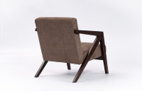 Fauteuil inclinable moderne avec structure en bois massif et revêtement en tissu Teddy, montage facile KD pour salon et maison