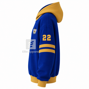Sweat-shirt personnalisé de la sororité Sigma Gamma Rho, logo brodé sur le devant, bleu et or, manches courtes, coton, pour femme - Product Image 3