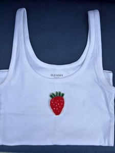 T-Shirt for Beaded Embroidery Seed Beads Fashion Tank <b>Top</b> Stylish Fashion Seed Beads Hand Hot Selling For Customize Color White - Product Image 4