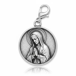 Regalos de joyería de recuerdo de la iglesia católica, colgante personalizado religioso de la Virgen María en plata de ley 925. - Product Image 1