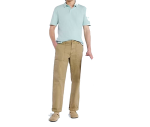 Men Custom Logo Golf Tops Men's Light <b>Blue</b> Short Sleeve <b>Polo</b> <b>Shirt</b> Cotton Casual Solid Color Breathable Regular Fit - Product Image 1
