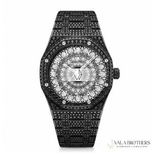 นาฬิกา Audemars Piguet รุ่นหรูหรา ตัวเรือนโลหะผสม ประดับเพชรโมอิสซาไนต์ ควอตซ์ คริสตัลแซฟไฟร์ สไตล์สปอร์ต สำหรับผู้ชายและผู้หญิง ดีไซน์แบบฮิปฮอป แอนทีค ลายการ์ตูน - Product Image 4