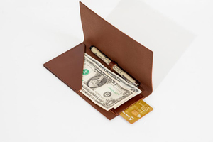 Classy Genuine Leather Heavy Duty Restaurant Bill Holder Custom Brand Logo Luxury Guest Check Presenter Waiter Order Tray - Product Image 2