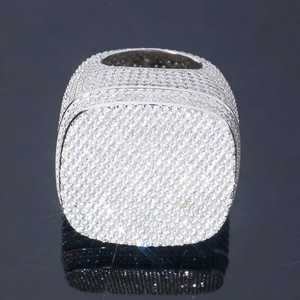 Iced Out Original Moissanite Hip Hop Championship <b>Ring</b> for <b>Men</b> Original 925 Sterling <b>Silver</b> Rapper Style for Parties Jewelry - Product Image 2