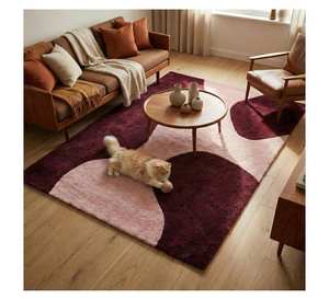 Tapis ondulé rétro 2026, 100% laine vierge, design magnifique, matériau de haute qualité, tapis tuftés à la main, respectueux de l'environnement - Product Image 2