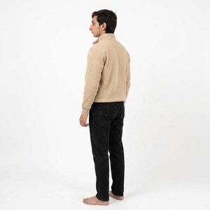 Sweat-shirt personnalisé pour homme à col zippé, en polaire brossée chaude, coupe décontractée, col montant, style streetwear décontracté, haut de tous les jours - Product Image 4