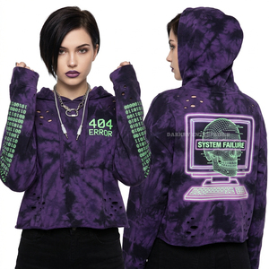 Sudadera con capucha naranja de 350GSM para mujer, con logo personalizado, estampado de calavera en la espalda, lavado mineral, proveedor mayorista - Product Image 4