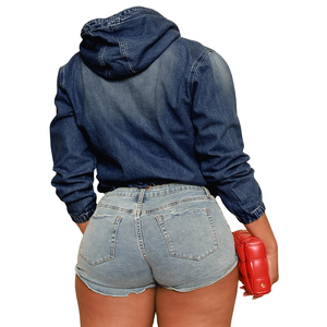 Fashion Casual Button Up <b>Denim</b> Outfit Luxury Fashion <b>Denim</b> Crop Shirt and <b>Skirt</b> Wholesale Women <b>Denim</b> <b>Skirt</b> Set - Product Image 5
