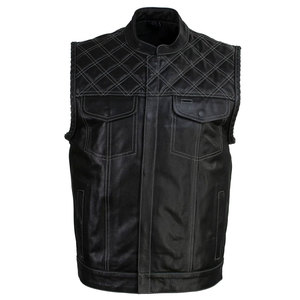 Nouveau style tendance pour vêtements d'extérieur, gilet en cuir pour homme au design unique, best-seller à prix abordable, gilet en cuir tendance à faible MOQ - Product Image 3