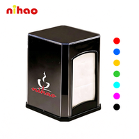 Distributeur de serviettes en plastique de table NIHAO, boîte à mouchoirs personnalisée avec logo pour café, hôtel, restaurant
