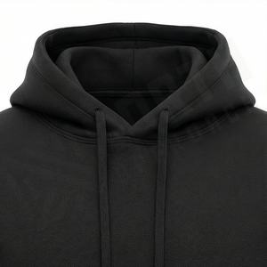 Sudadera con capucha de algodón grueso, cálida para otoño, bordada y teñida lisa, para deportes al aire libre, de corte holgado, color personalizable - Product Image 4