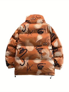 New Design High Quality Winter <b>Thick</b> Warm Waterproof Windbreaker Front Logo Hooded Bomber Style Padded Puffer <b>Jacket</b> - Product Image 3
