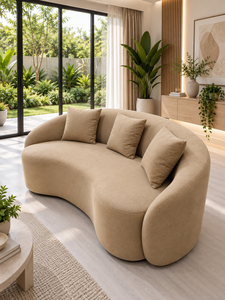 Sofá Curvo Cello de Emerald Sofa, Sofá Redondo Moderno y Contemporáneo para Sala de Estar, Decoración de Estudio, Fabricante de Telas Personalizadas - Product Image 4