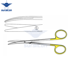 Tijeras Metzenbaum de 14.5 cm / 5-3/4 Pulgadas, Tijeras Quirúrgicas Médicas de Precisión Curvas con Punta Roma, Color Dorado TC - Product Image 4