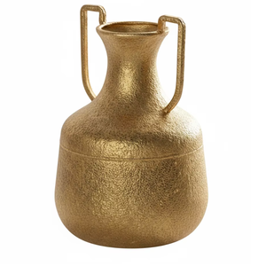 Vase à fleurs en métal poli pour la décoration intérieure, le hall d'hôtel, la table du restaurant ou la décoration d'intérieur luxueuse - Product Image 4