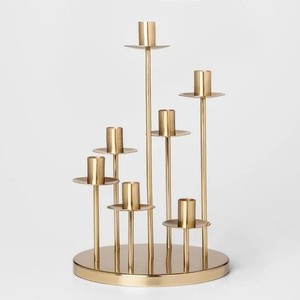Golden Iron Decorative Candle <b>Stand</b> for Home Decor Living Room Table Centerpiece Wedding Party Candle Holder - Product Image 1