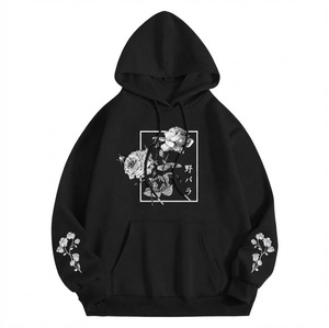 Sudadera con Capucha Premium 100% Algodón, Forro Térmico Cortavientos para Invierno, Estilo Urbano, Hombros Caídos, Corte Holgado, Color Sólido, Logotipo Personalizado - Product Image 3