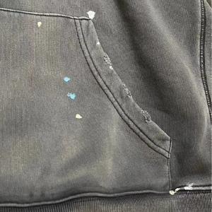 Sweat-shirts personnalisés OEM USA, mode streetwear, impression en relief, strass, effet délavé, fabricant direct d'usine - Product Image 4