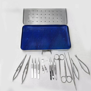 Micro Hand Surgery Instruments <b>Kit</b> Microvascular Clamp Surgical <b>Suture</b> <b>Kit</b> 17Pcs - Product Image 1
