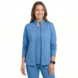 Chaqueta Deportiva con Logotipo Personalizado para Mujer, Chaqueta Médica con Cierre Completo, Elástica, para Calentamiento, Uniformes de Enfermería al por Mayor, Chaquetas Médicas Estilo Americano - Product Image 1