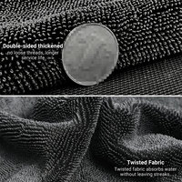 Serviette de nettoyage automobile en microfibre torsadée super absorbante 1400 g/m² 40x40 cm à séchage rapide pour le detailing automobile (vente en gros)