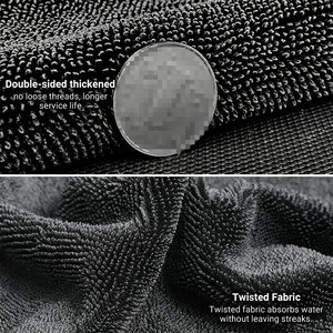 Serviette de nettoyage automobile en microfibre torsadée super absorbante 1400 g/m² 40x40 cm à séchage rapide pour le detailing automobile (vente en gros) - Product Image 4