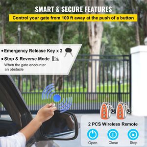 Apriporta Automatico Scorrevole 1400LBS con 2 Telecomandi, Kit Hardware in Alluminio, Velocità di Movimento 43ft/min, Operatore per Cancello di Sicurezza - Product Image 5