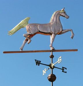 Indicador de Viento de Cobre con Forma de Pegaso y Brújula, Adorno de Jardín para Exteriores, Estilo Tradicional, Acabado Pulido - Product Image 5