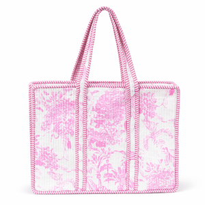 Sac fourre-tout matelassé en coton imprimé floral de qualité supérieure pour femme, style bohème, fait main, léger, sac à bandoulière pour l'automne/l'hiver, les voyages et le quotidien - Product Image 1