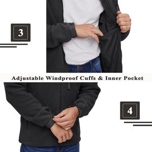 Veste polaire décontractée pour homme à col montant, entièrement zippée, chaude pour l'automne, imperméable, réversible, coupe-vent, pour usage extérieur, service OEM - Product Image 6