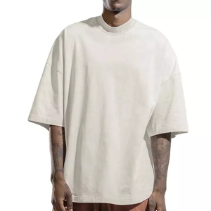 Camiseta Blanca Oversize de Manga Corta con Cuello Redondo para Hombre, Color Sólido, Casual, 100% Algodón Jersey, Diseño Liso - Product Image 6