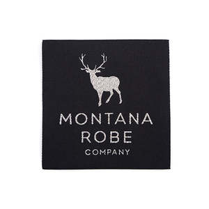 Parche Cuadrado Bordado de Montana Robe Company, Diseño Decorativo de Ciervo en Tela Tejida para Coser - Product Image 1