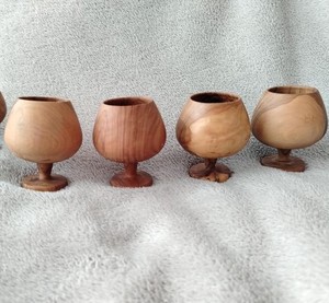 Copa de Vino de Madera de Última Tendencia, Copa de Vino de Madera Maciza, Copa Decorativa Rústica de Madera para Beber, Copa para Whisky y Cócteles, para Mesa - Product Image 2
