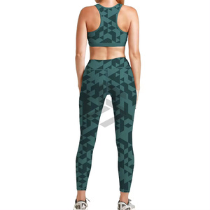 Conjunto de Yoga para Mujer de Marca Privada a Precio Económico, Venta Directa de Fábrica, MOQ Bajo, Spandex/Poliéster Transpirable, Ecológico, Logotipo Personalizado en la Parte Delantera - Product Image 5