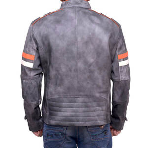Chaqueta de Motociclista de Cuero y Lona Personalizada de Primera Calidad Unisex 2026, Estilo Moto, Impermeable y Transpirable, la Más Vendida - Product Image 3