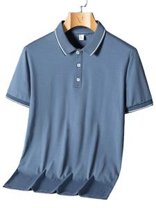 เสื้อโปโลผ้าฝ้ายขนาดพลัสไซส์สำหรับผู้ชายเสื้อกีฬาลำลองระบายอากาศโลโก้ตามสั่งแฟชั่นแนวสตรีทไซส์พิเศษ - Product Image 2