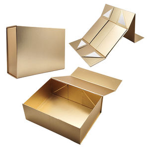 Factory Wholesale Custom Logo Magnetic <b>Gift</b> <b>Box</b> Rigid Folding Packaging Matte <b>Gold</b> Foil for Clothing Packaging - Product Image 5