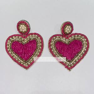 Pendientes de Lengüeta Roja con Cuentas: Joyería Divertida y Única para Mujer, Pendientes Colgantes de Cuentas Juguetones - Product Image 3