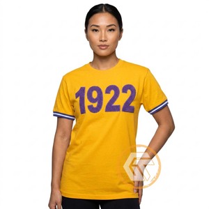 T-shirt personnalisé pour femmes Sigma Gamma Rho, vêtements de sororité, jersey polyester/coton, été, écologique, anti-rides, séchage rapide - Product Image 1