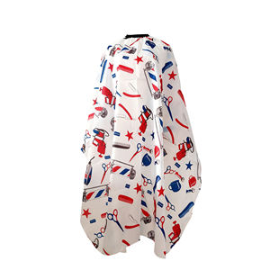 Cape de coiffure professionnelle IKZARSA pour barbier et barbier-étuière avec motif drapeau américain, en polyester anti-adhésif pour salon de coiffure - Product Image 5