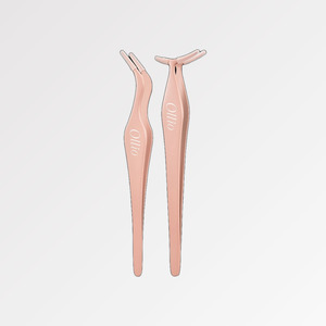 <b>eyelash</b> tweezers Ollio Korean K-Beauty Olio No-<b>Glue</b> <b>Eyelash</b> Tweezers L-Shaped Made in Korea DIY <b>Extension</b> - Product Image 2