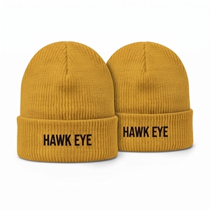 Bonnet tricoté en acrylique chaud, style pêcheur, avec revers, unisexe, personnalisable, vente en gros - Product Image 1