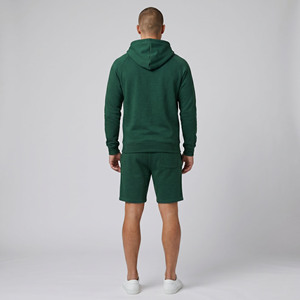 Men's 100% Cotton Sweat Shorts Men High Quality Heavyweight Fleece Winter Hoodie Mid Drawstring Waist Sweat Shorts Set - Product Image 2