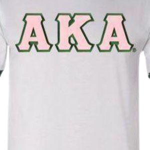 Camiseta AKA con letras para mujer, camiseta de algodón rosa, gris y verde, ropa griega informal de moda de manga corta, top cómodo para el día a día - Product Image 4