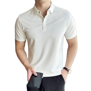 Polo de poliéster 100% para hombre, superventas, botón de solapa de Color sólido, Manga corta para hombre, ropa deportiva informal que combina con todo para hombre - Product Image 1